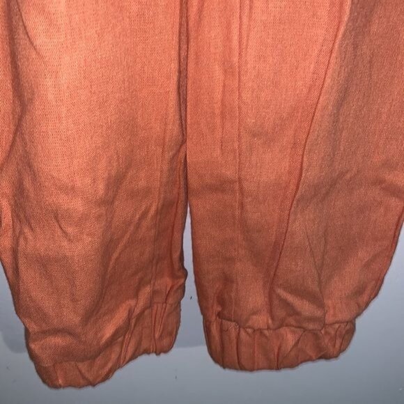 Banjara XS Rust Linen/Rayon Blend Elastic Waist Women’s Pants - Picture 6 of 11